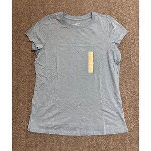 Universal Thread Women's Blouse Short Sleeve Blue Large